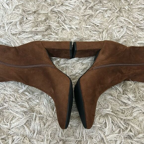 NWOB Jeffrey Campbell Parisah-2 Over The Knee Heeled Boots in Brown Suede size 9 - Picture 9 of 12